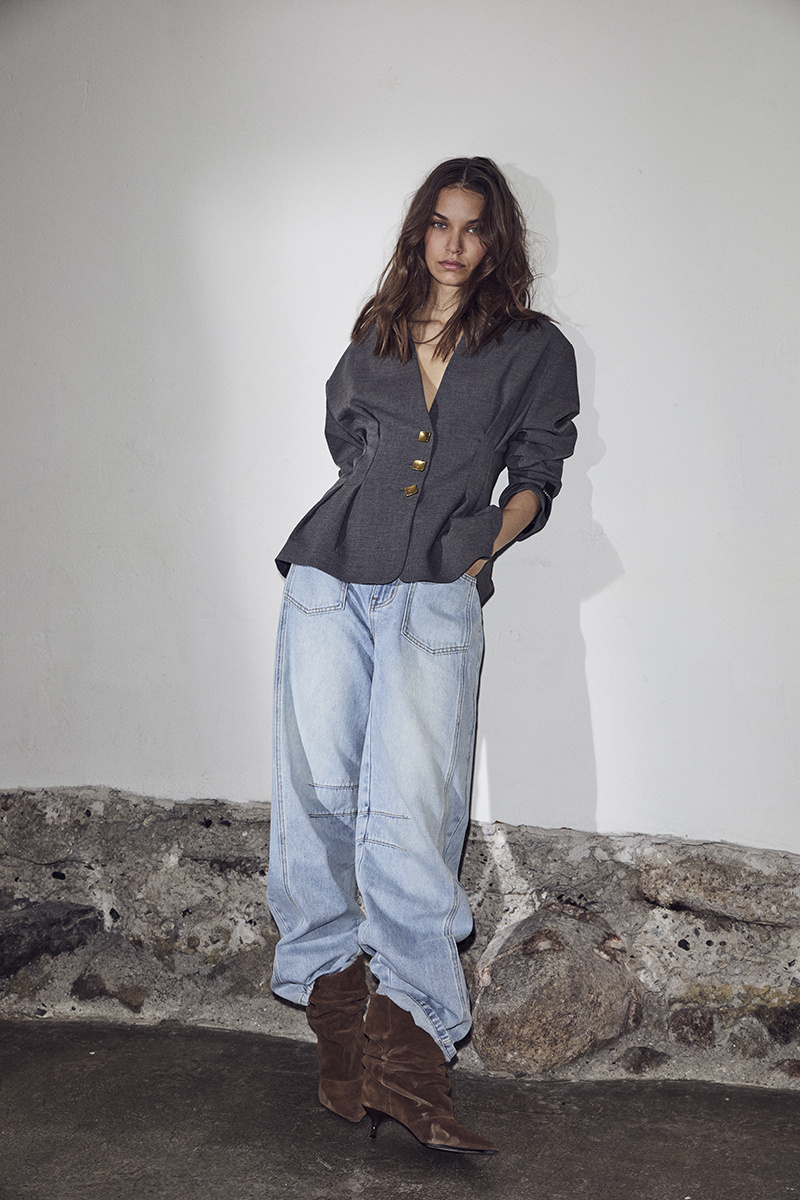 Enna Waist Pleat Blazer