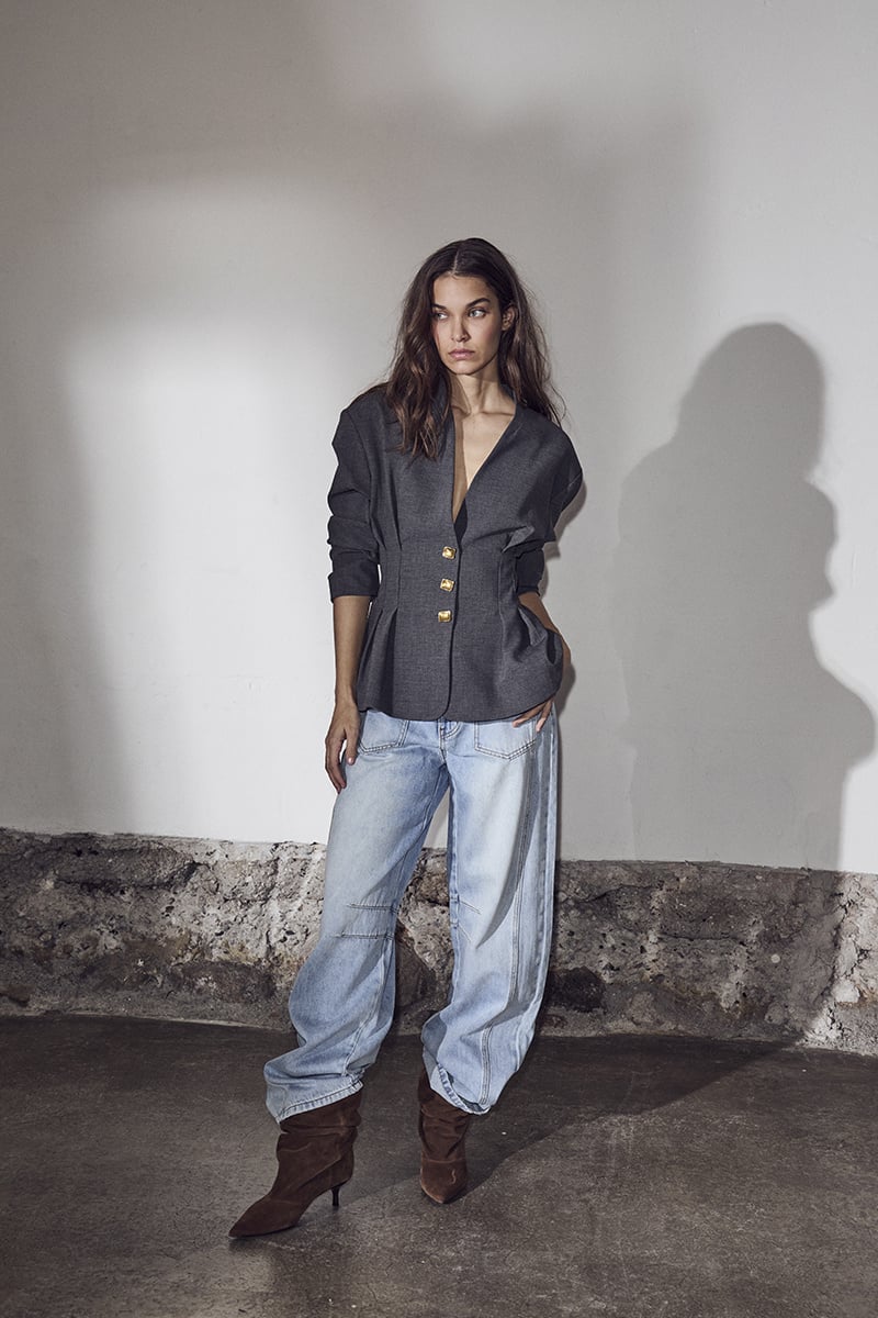 Haute L' Amitié Enna Waist Pleat Blazer
