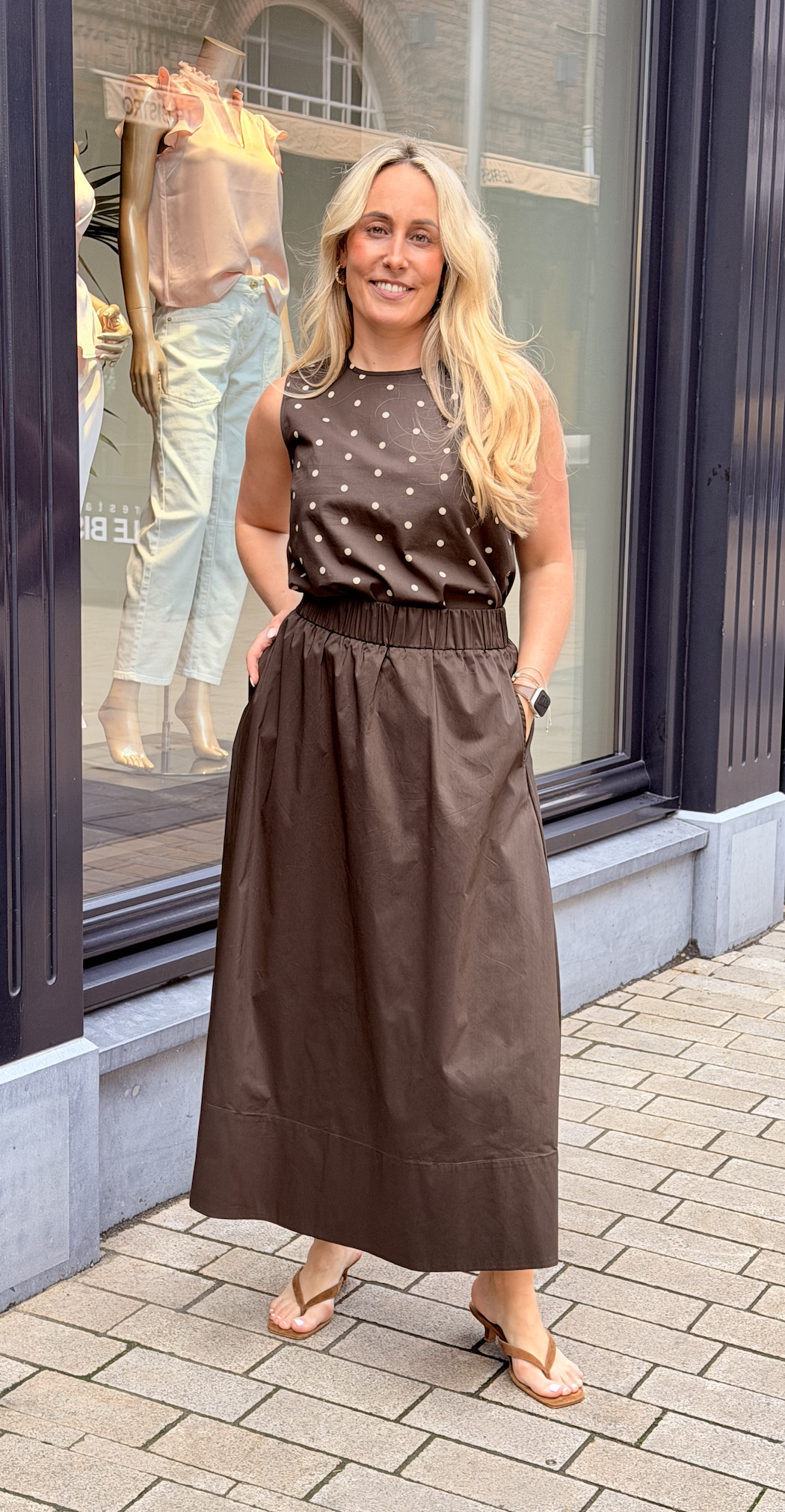 Yara Long Poplin Skirt