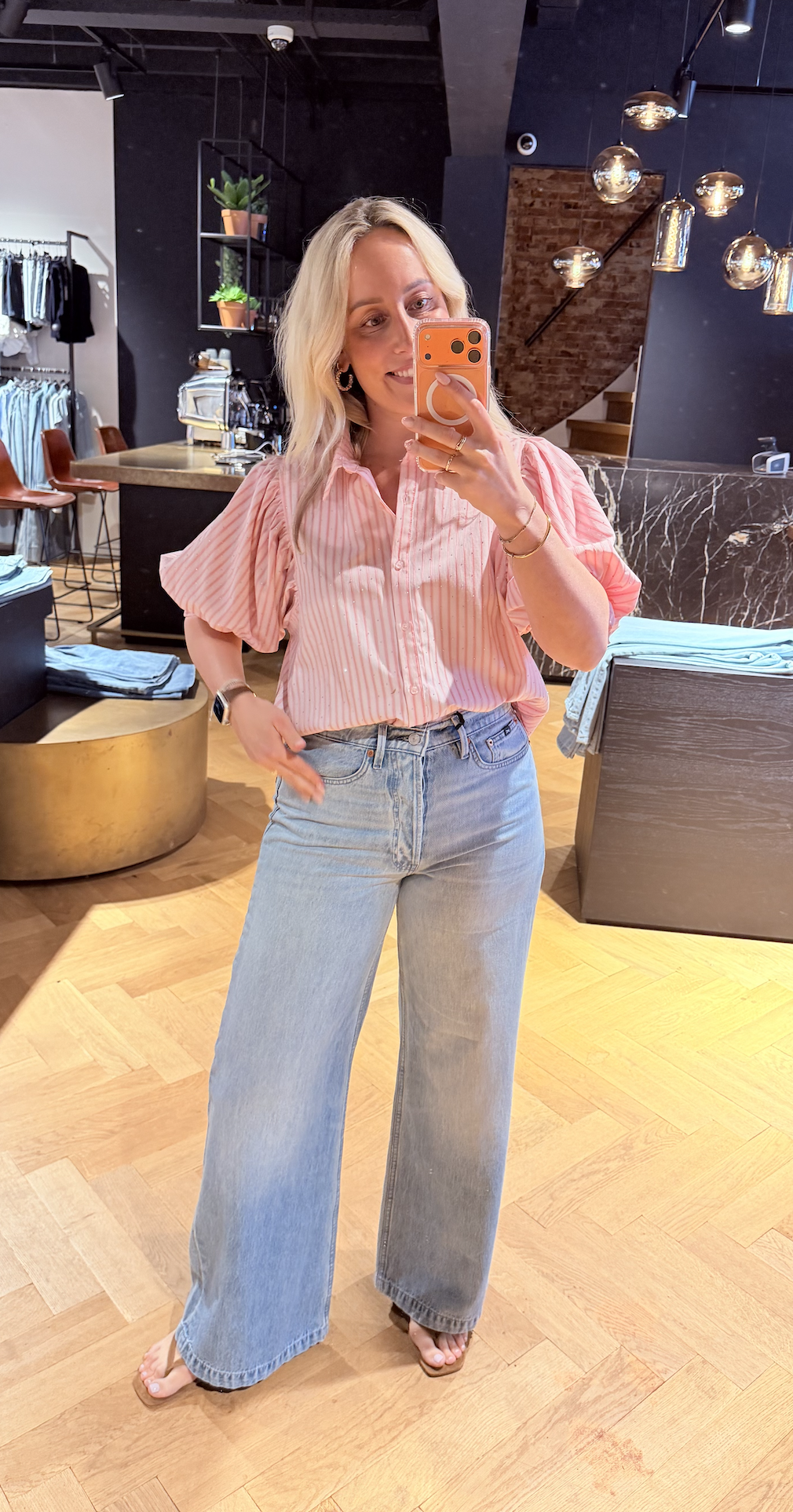 Etta Soft Stripe Stone Shirt