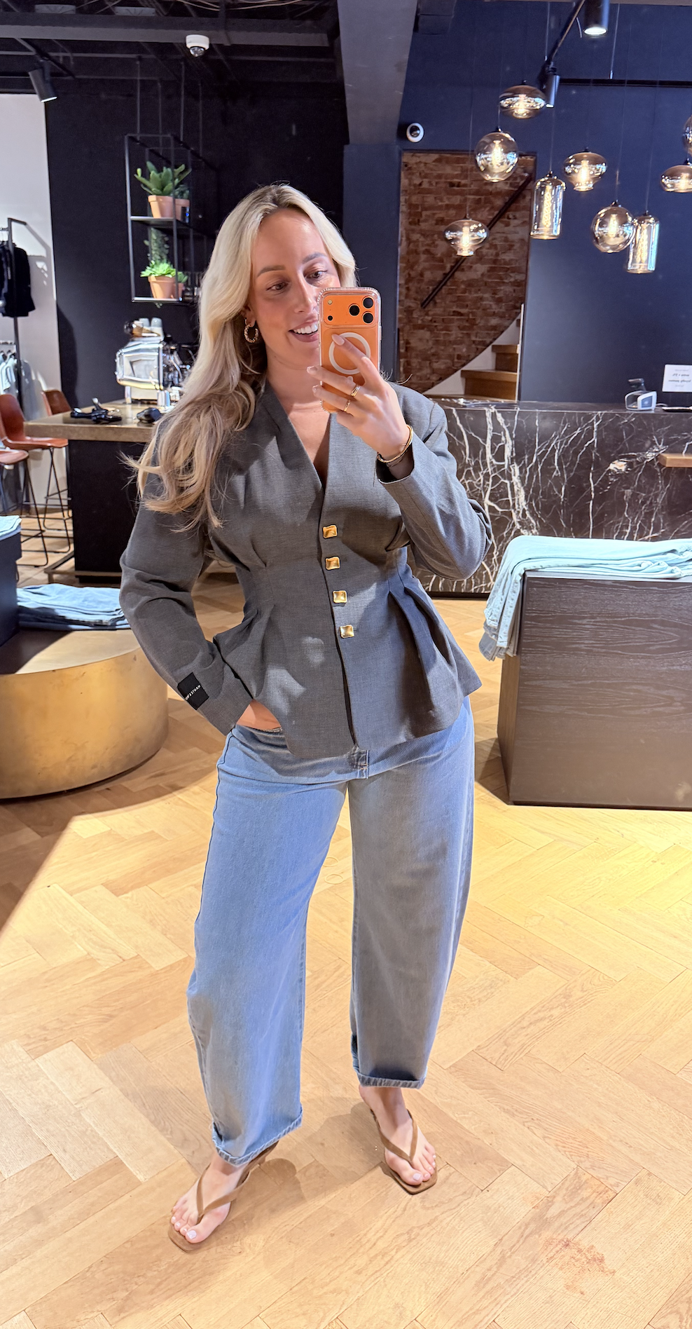 Enna Waist Pleat Blazer