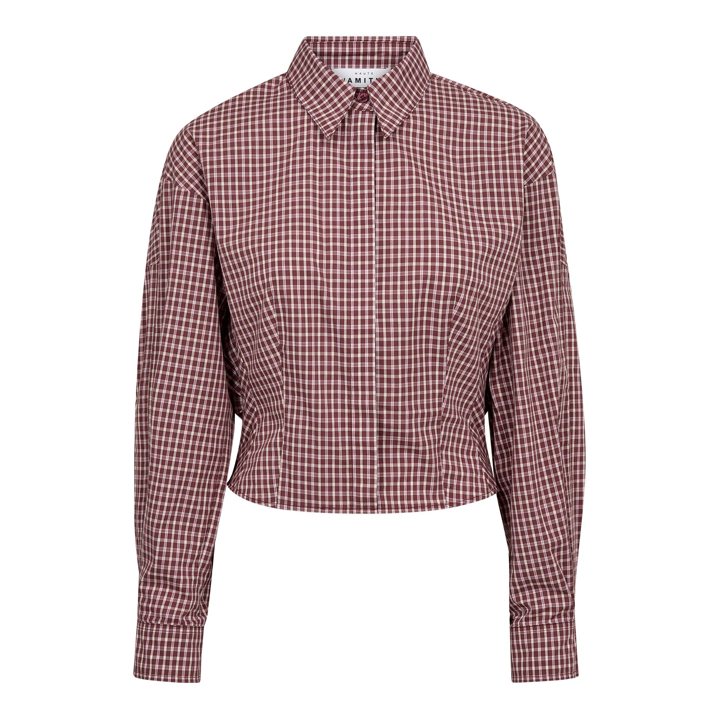 Musa Check Smock Shirt Wine