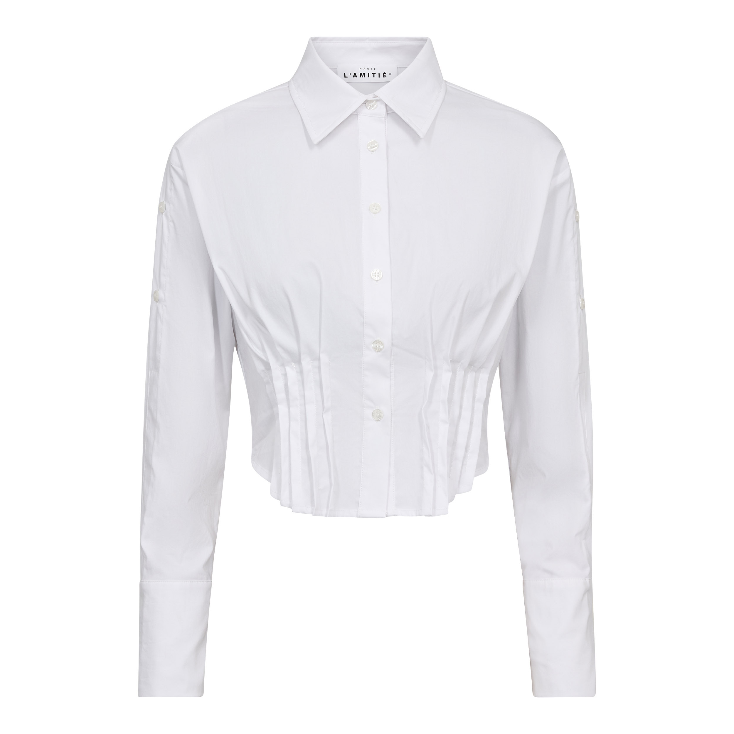 Bell Pleat Crop Shirt