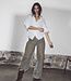 Bell Pleat Crop Shirt