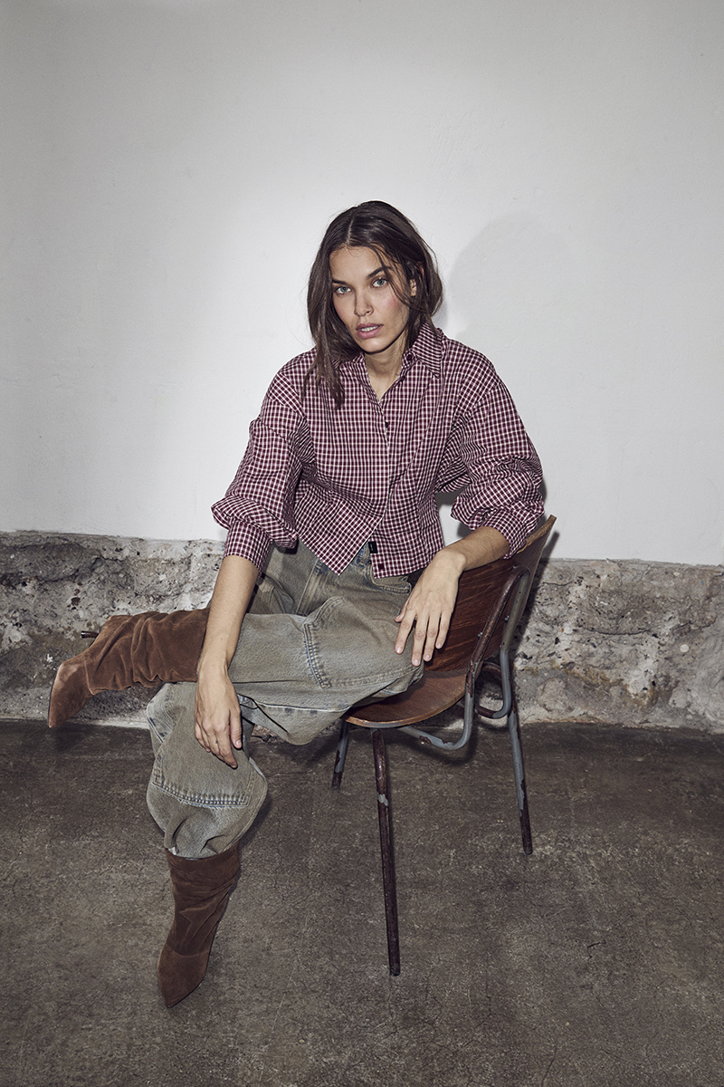 Haute L' Amitié Musa Check Smock Shirt Wine