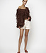 Phora tulle ruffled top