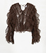 Phora tulle ruffled top