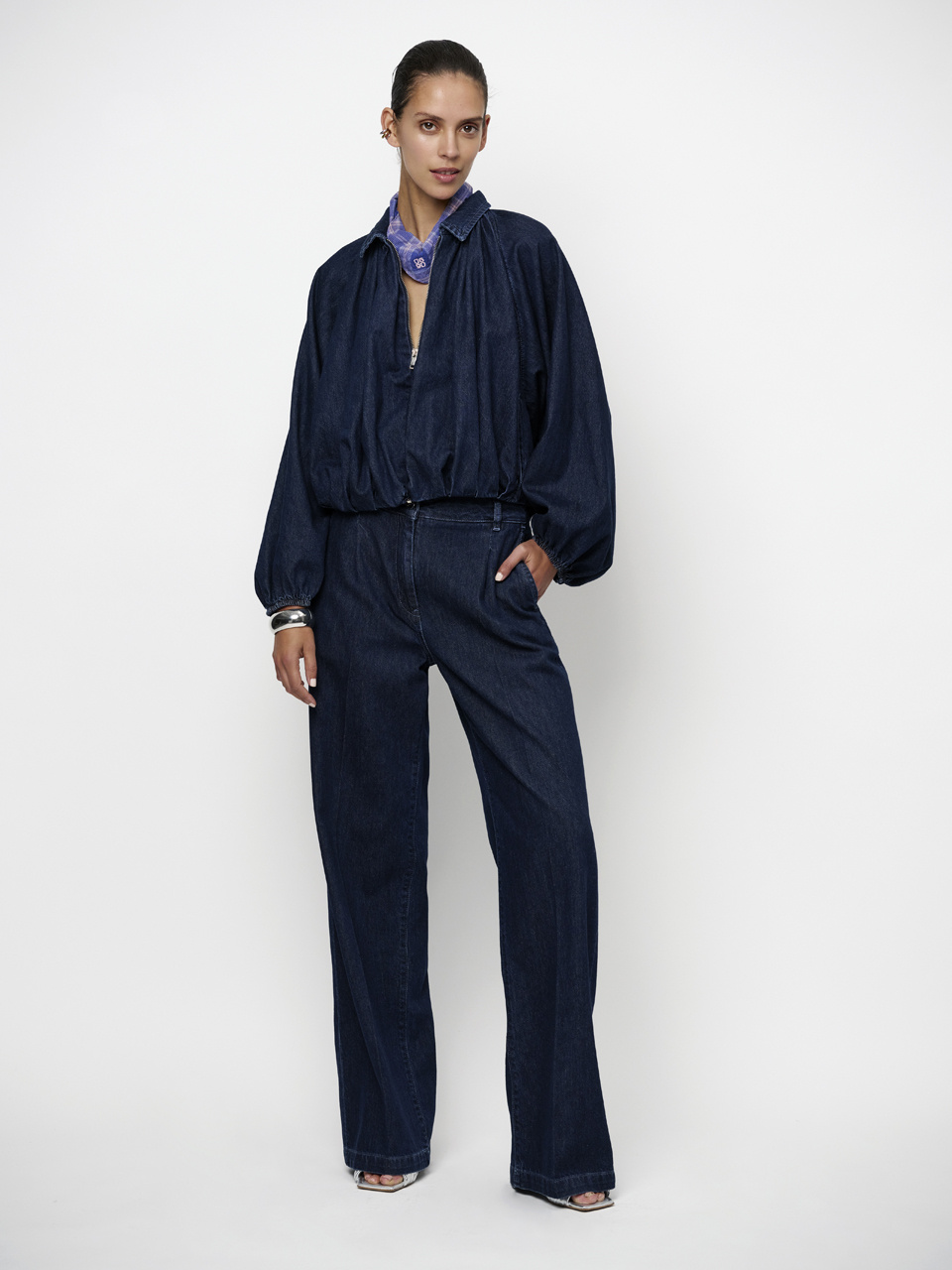 Cassi balloony denim jacket