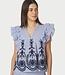 Jayla Stripe Embroidery Top