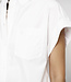 Eclat cap-sleeve button down shirt