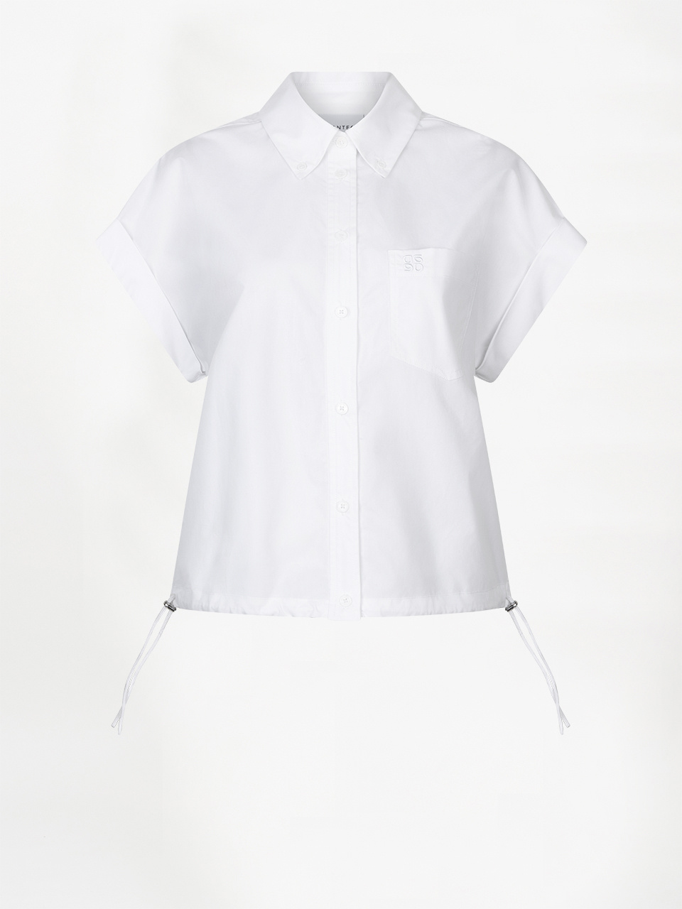 Eclat cap-sleeve button down shirt