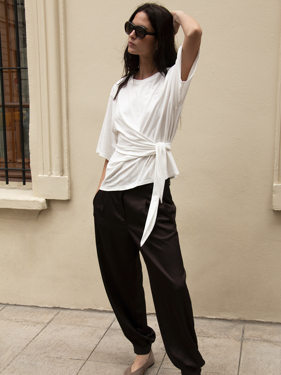 Delancy satin balloony pants