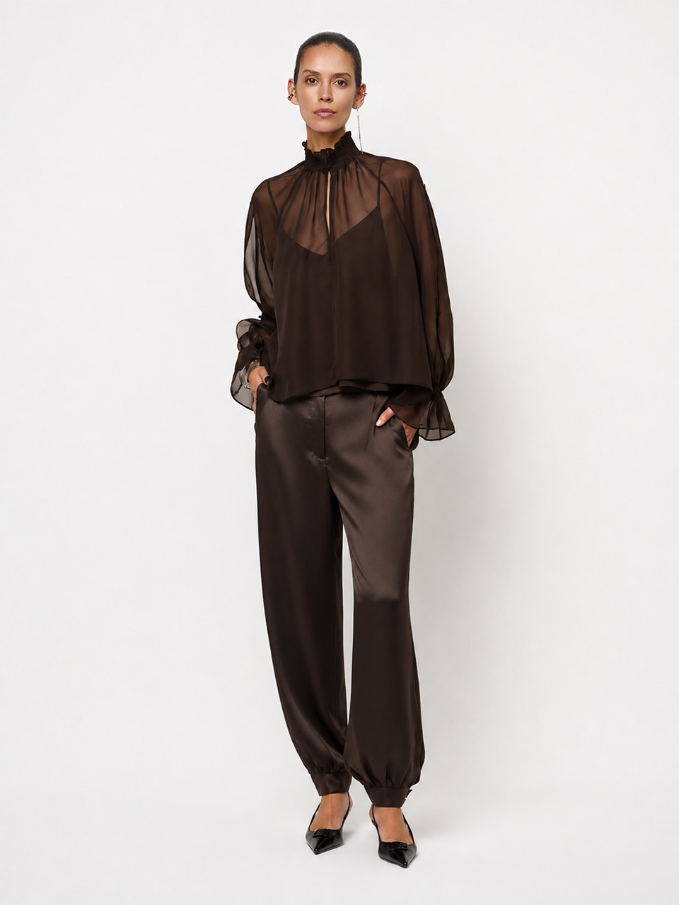 Delancy satin balloony pants