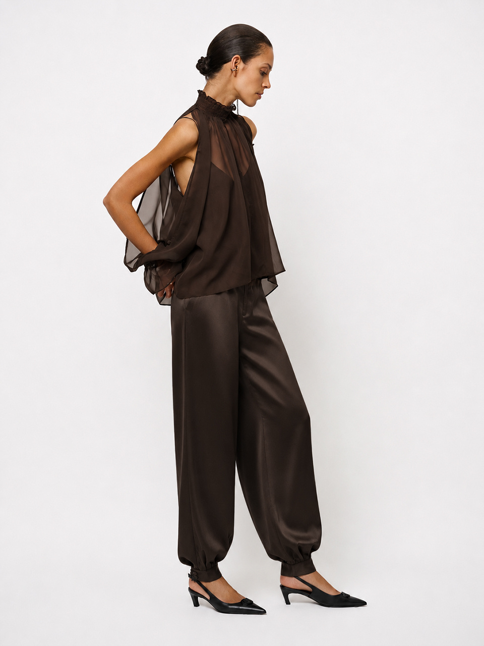 Delancy satin balloony pants