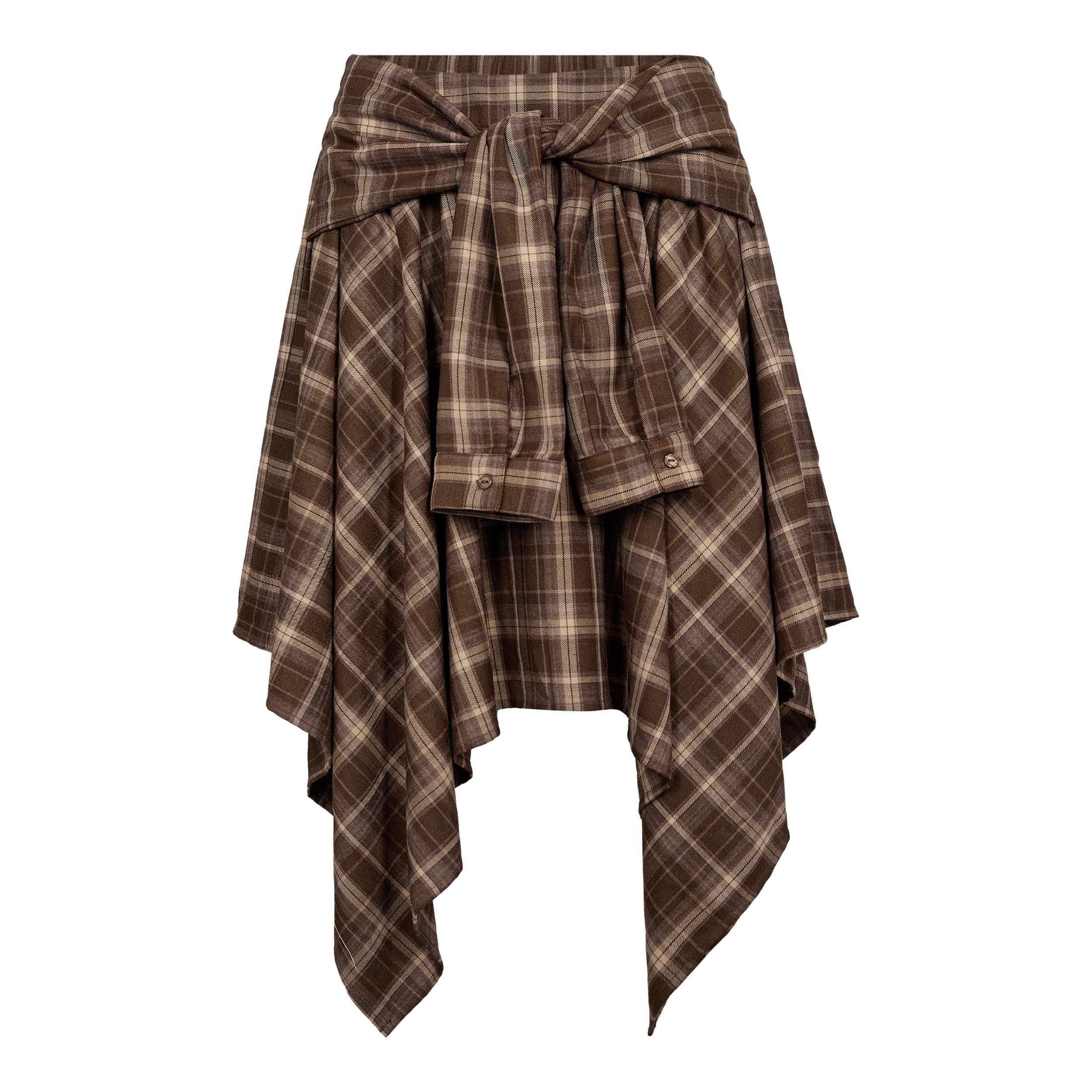 Dagny Check Tie Skirt