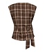 Dagny Check Pleat Top