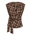 Dagny Check Pleat Top