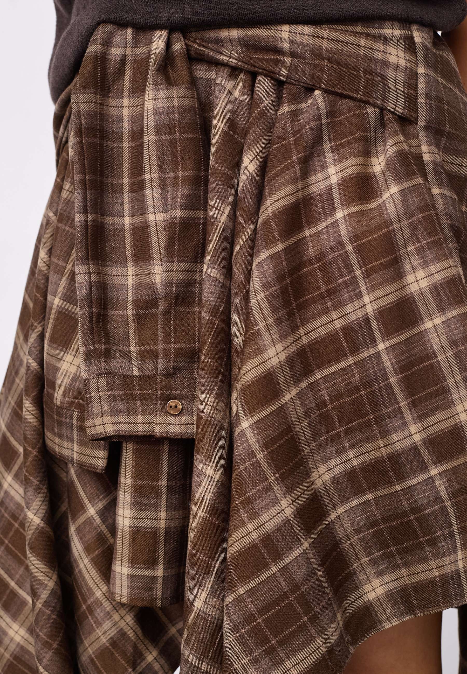 Dagny Check Tie Skirt
