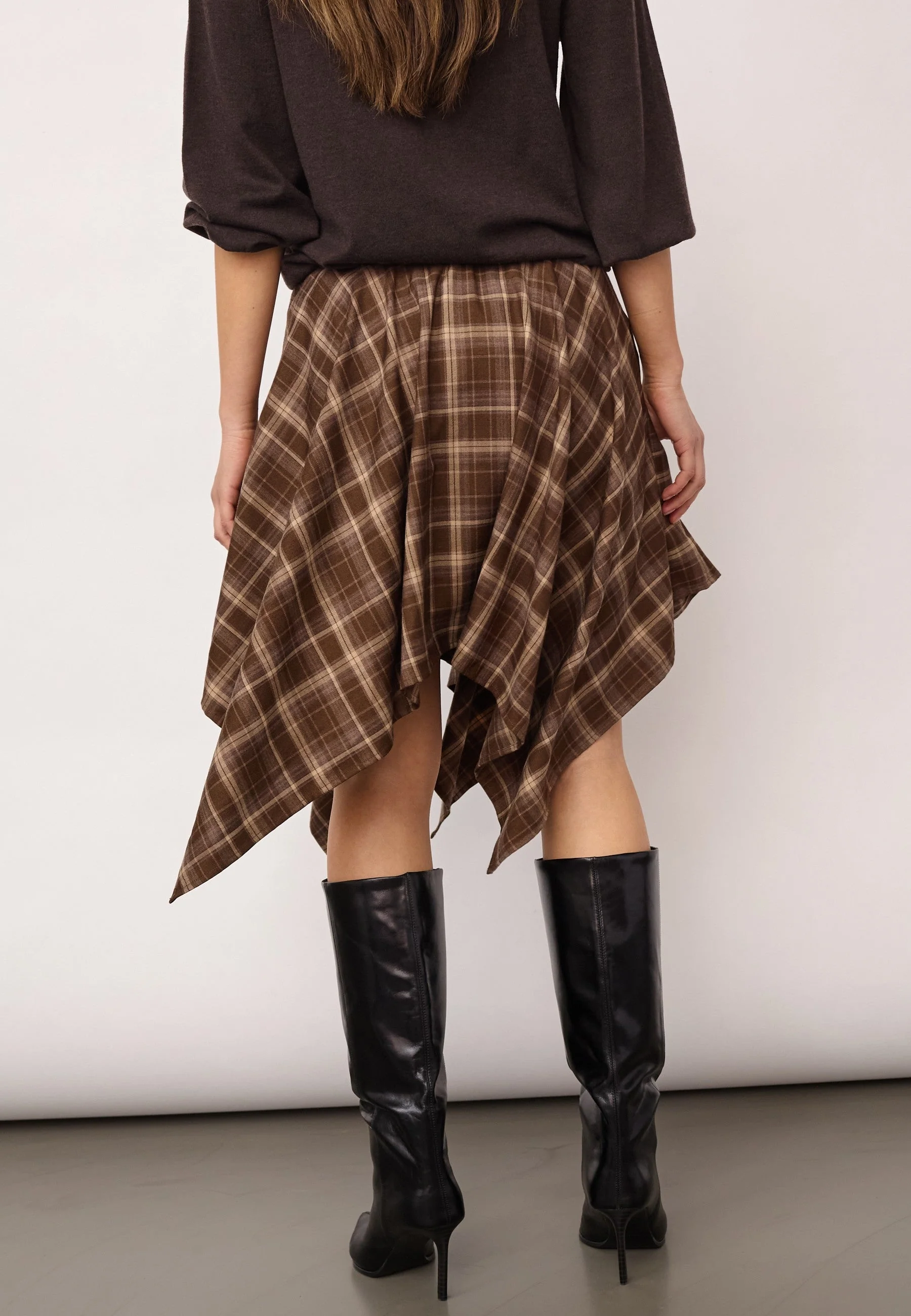 Dagny Check Tie Skirt