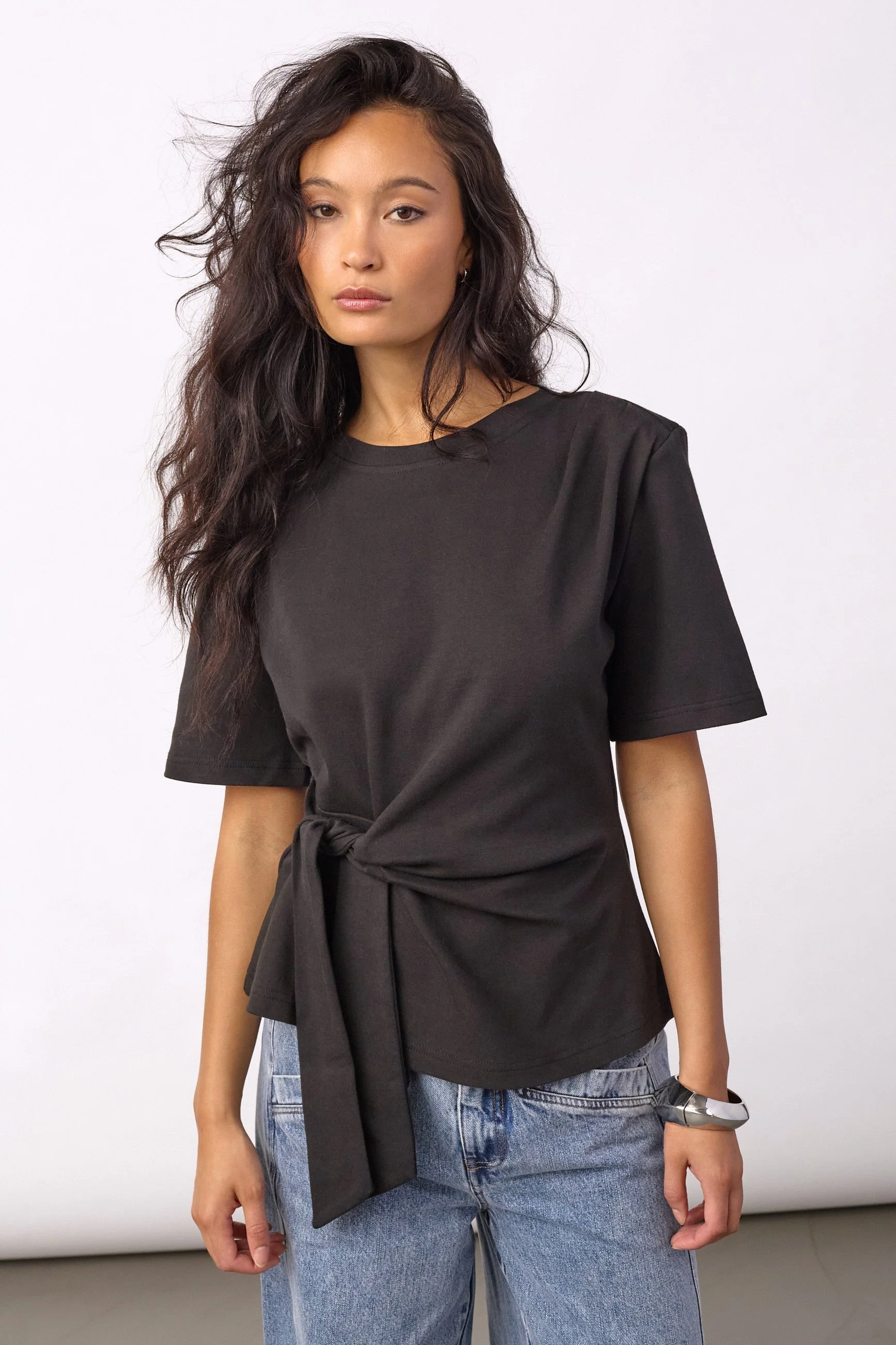 Oriane Pleat Tie Tee