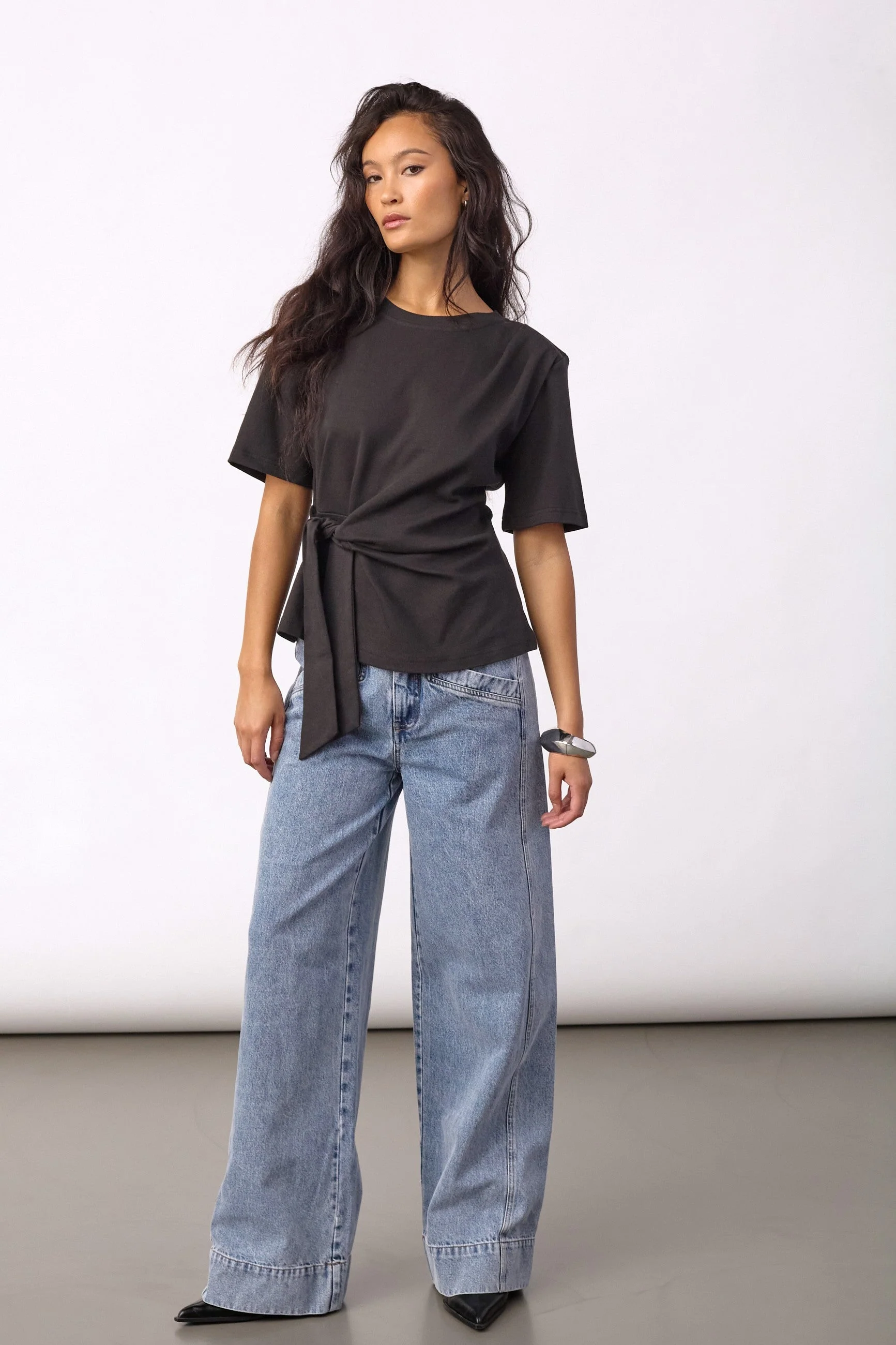 Oriane Pleat Tie Tee