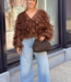 Phora tulle ruffled top