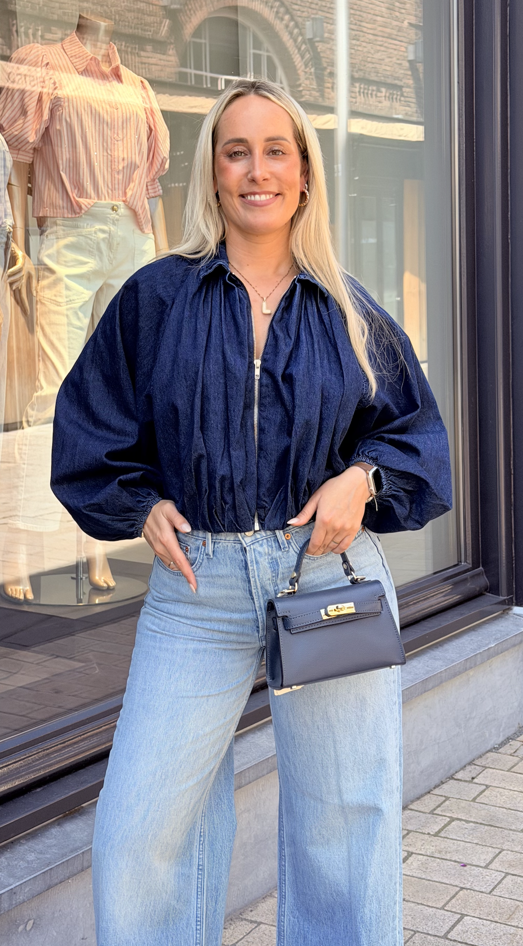 Cassi balloony denim jacket