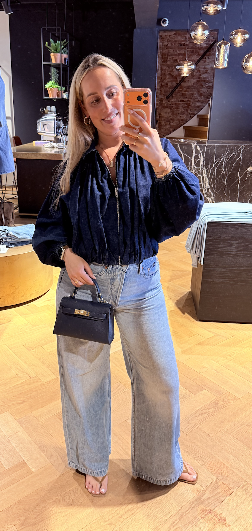 Cassi balloony denim jacket