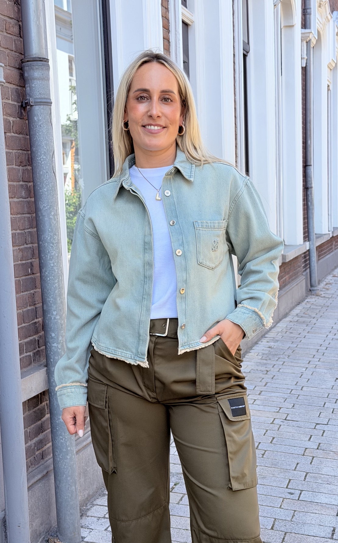 Blane fringed denim shirt