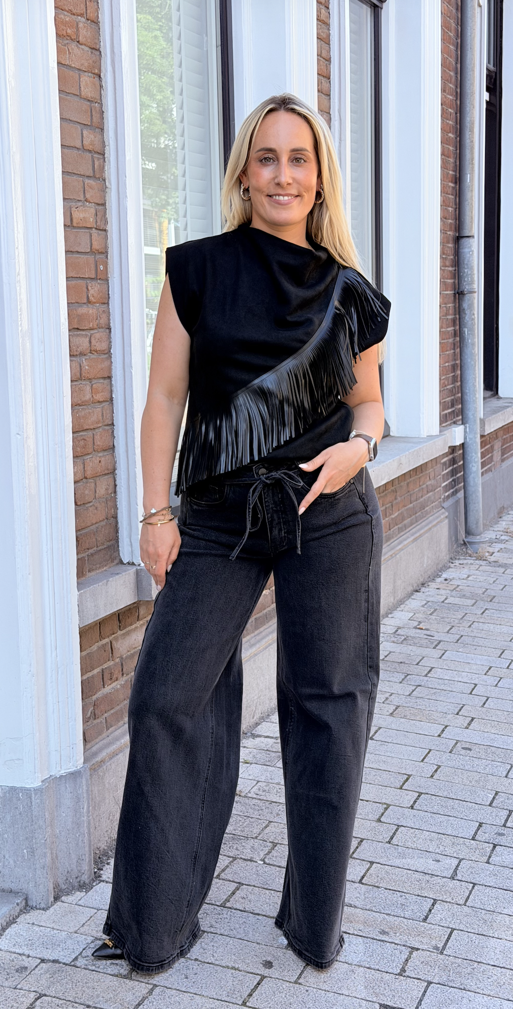 Bobbie Fringe Pleat Top