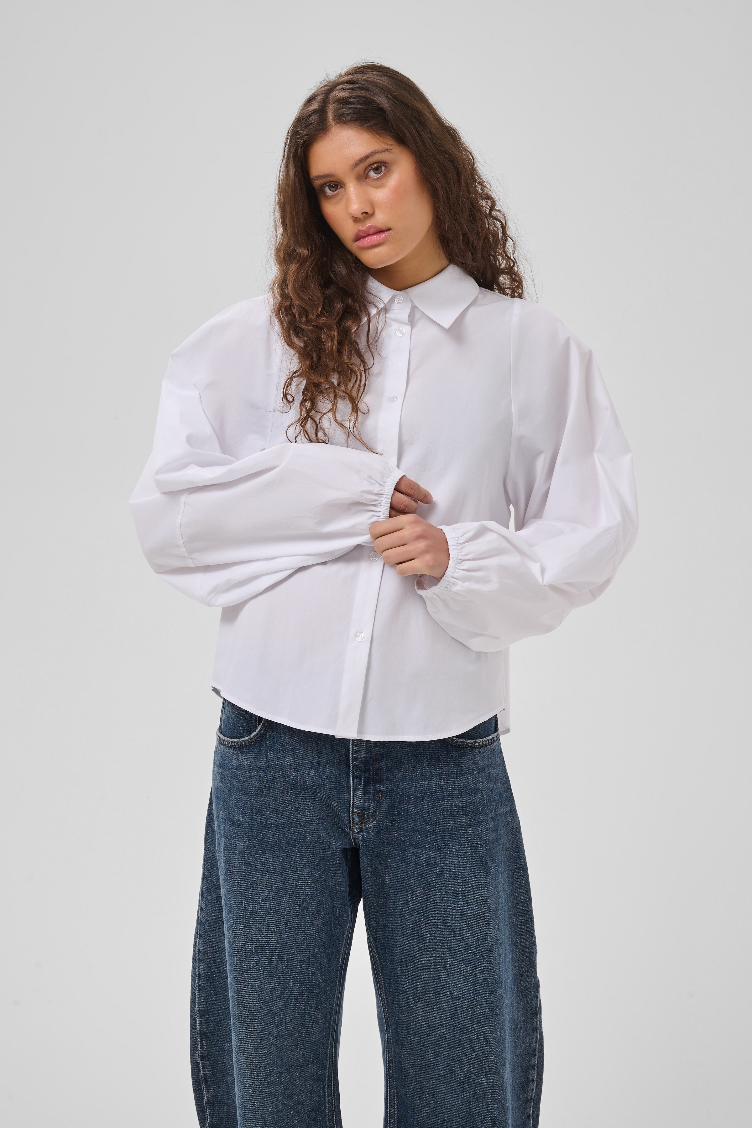 My Essential Wardrobe Sunna Balloon Sleeve Shirt