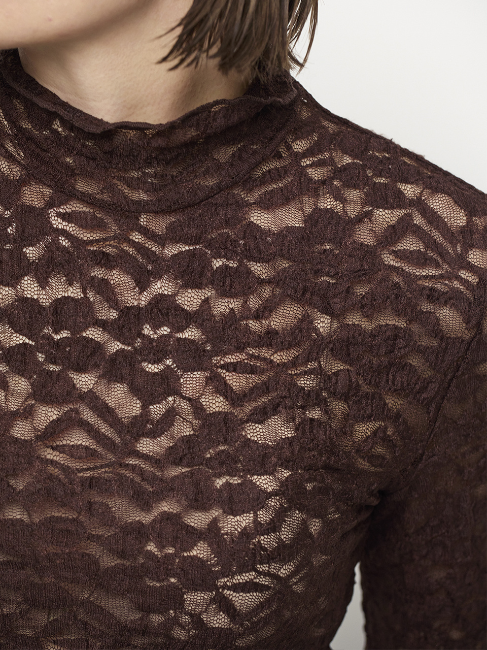 Irony lace turtle neck top