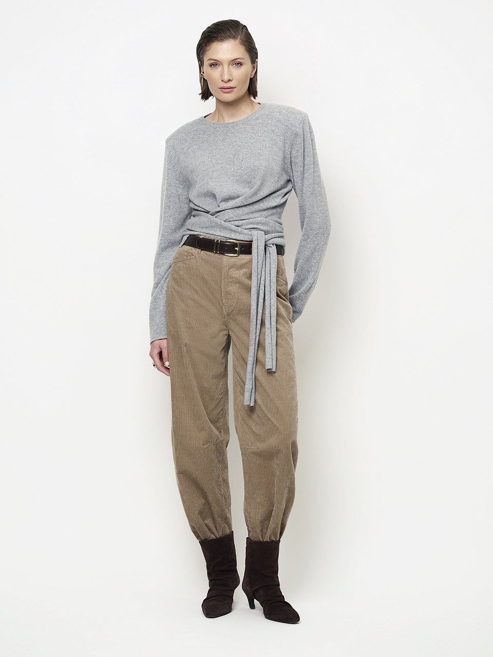 Benyo knitted wrap top