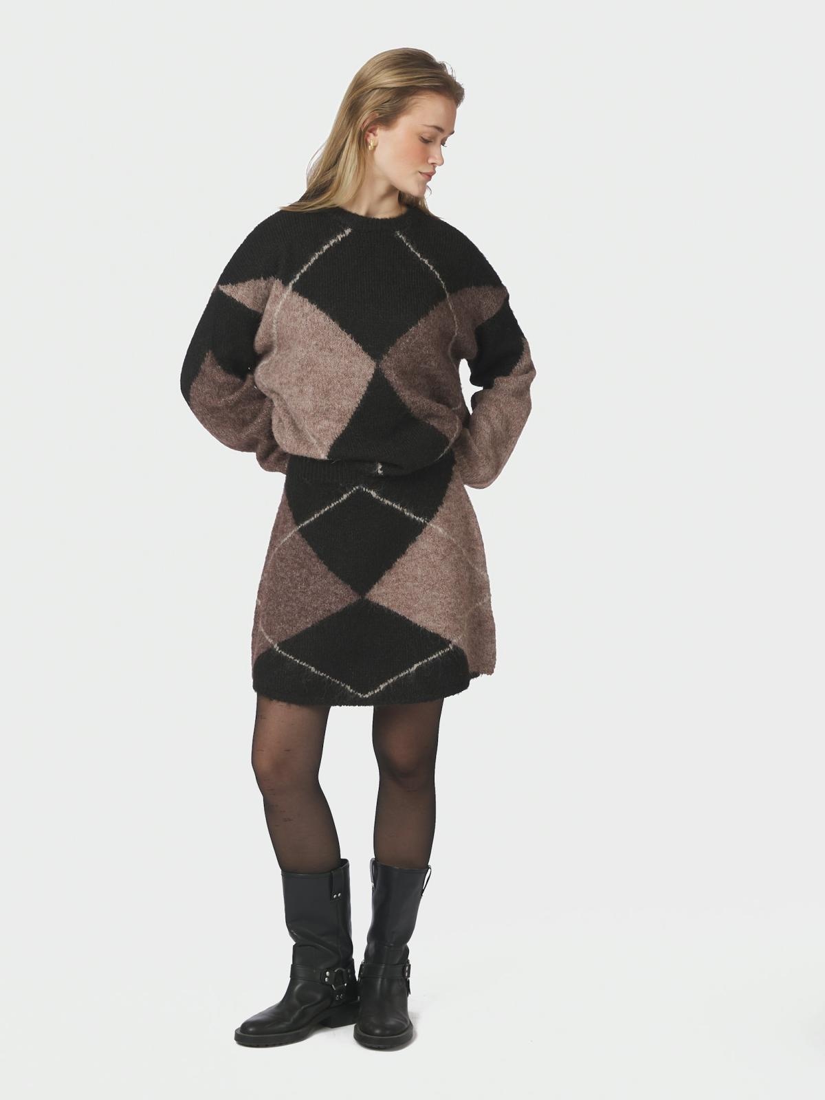 Inga Check Fluff Knit Pull