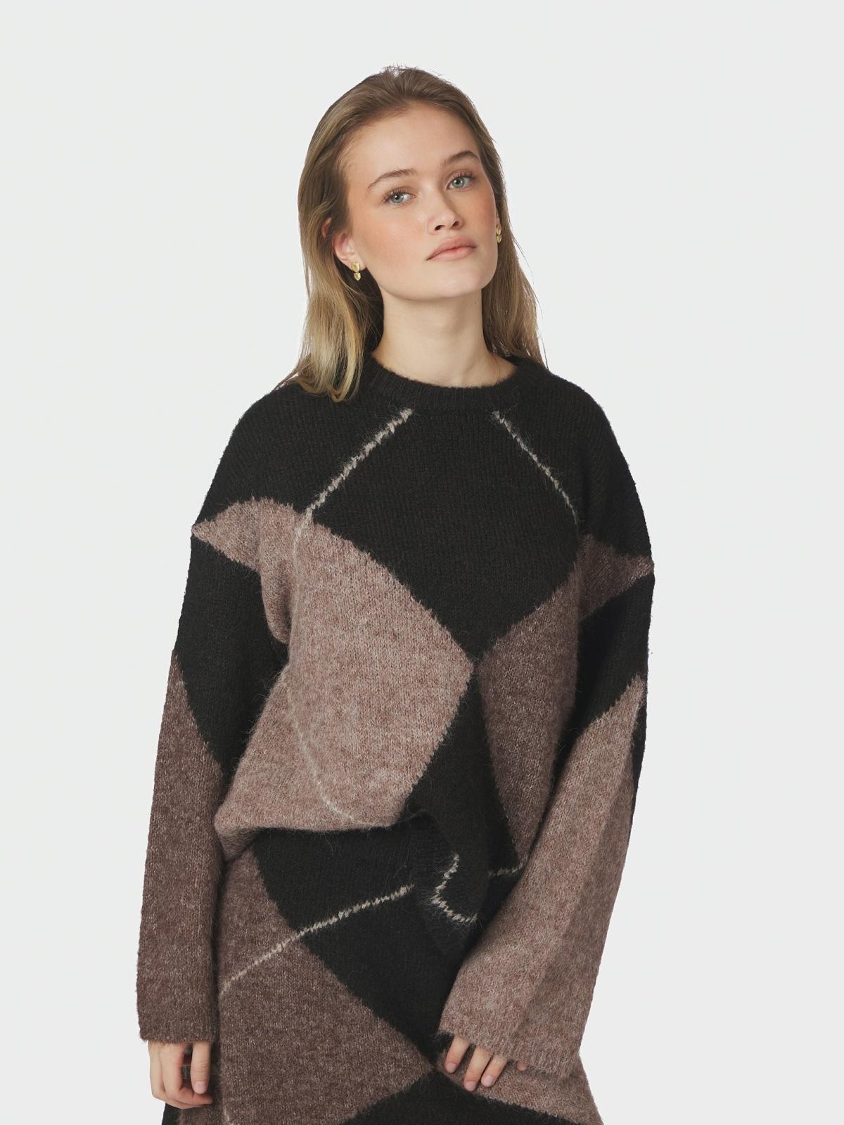Inga Check Fluff Knit Pull