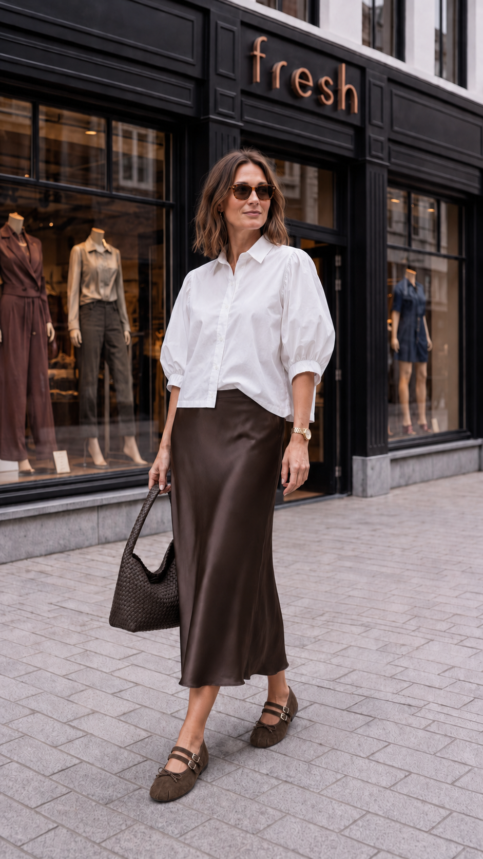 Neo Noir Bovary satin skirt
