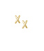 Vergulde oorstekers "X"