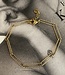 Ovale bewerkte schakel armband