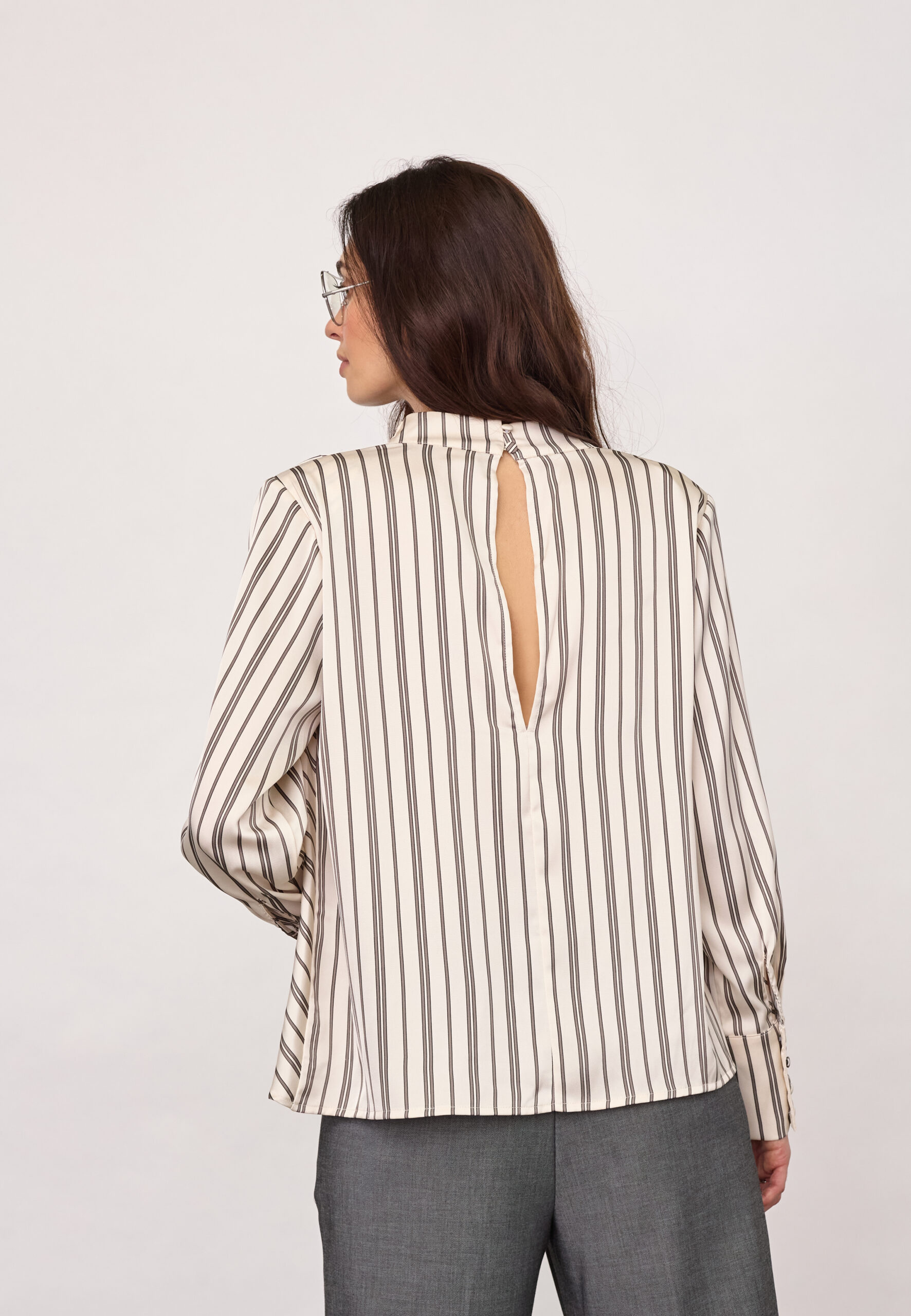 HellyCC Button Stripe Blouse