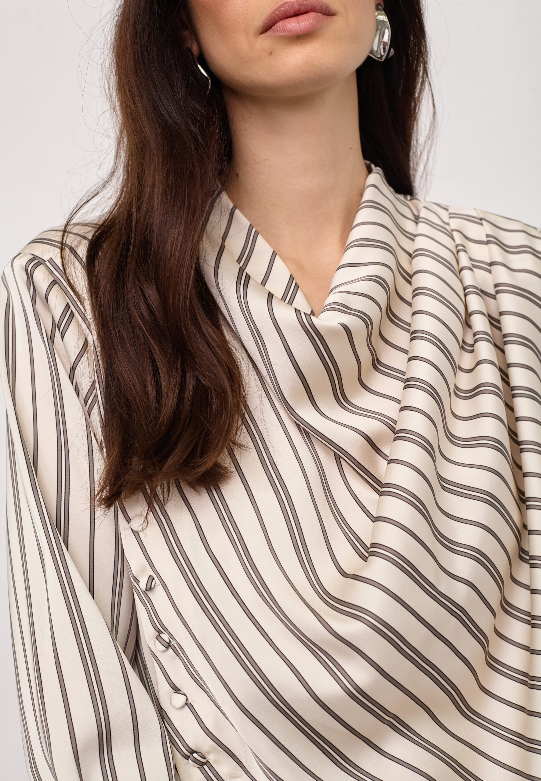 Helly Button Stripe Blouse