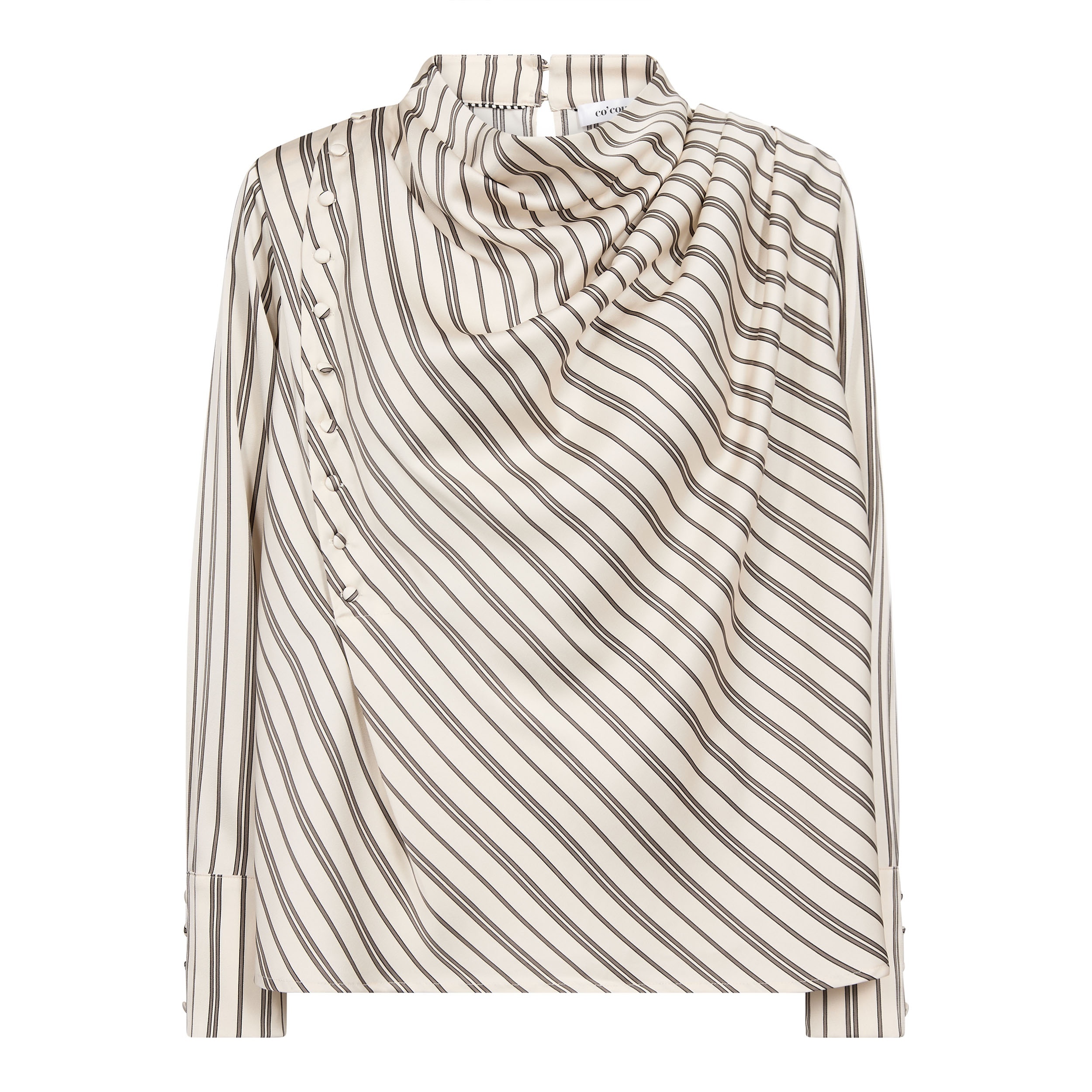 Helly Button Stripe Blouse