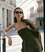 Stacy pleat corsage top