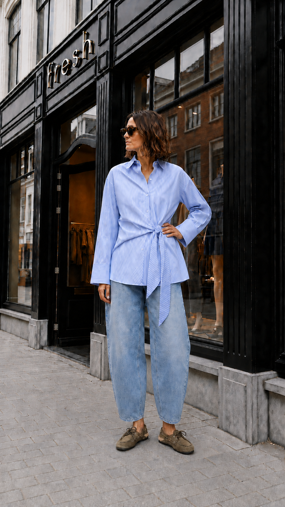Neo Noir Helisa Stripe Shirt