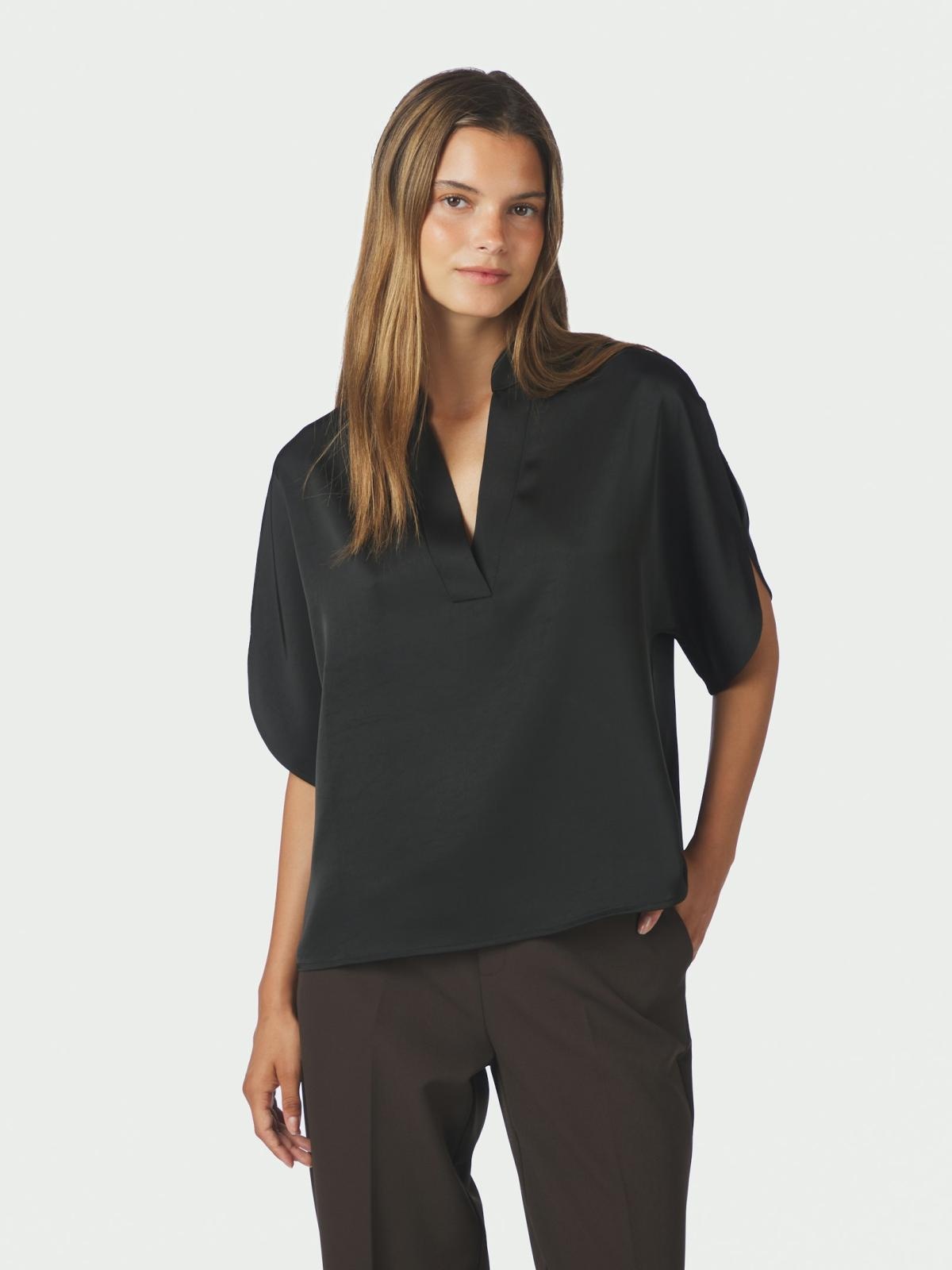 Neo Noir Anelle Heavy Sateen Blouse