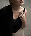Korte fijne ketting met een platte schakel