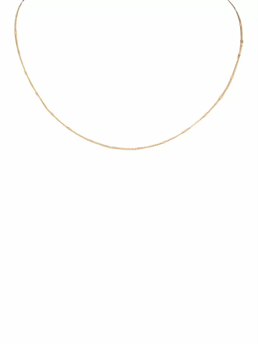 Ellen Beekmans Korte fijne ketting met een platte schakel