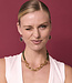 Ketting met touw en gouden schakels