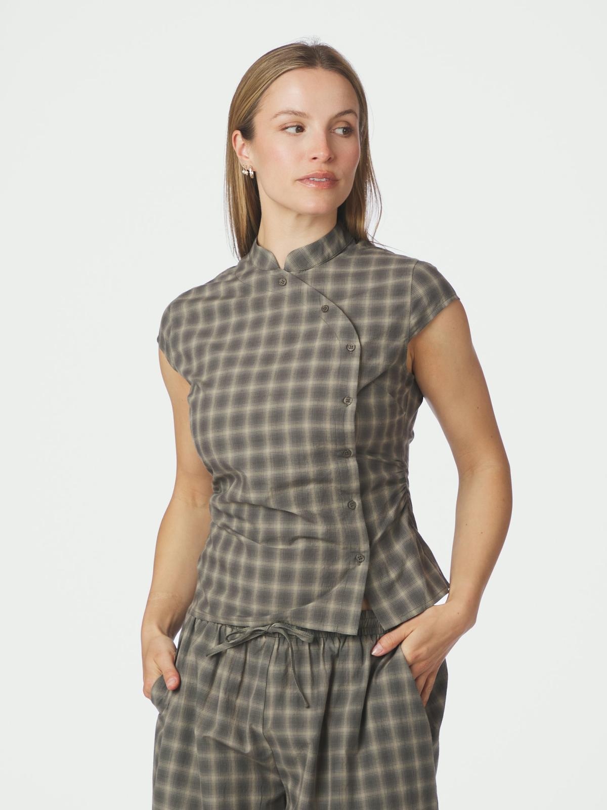 Pascale Checked Blouse
