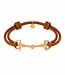 Armband met touw en gouden gesp