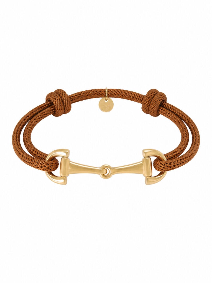Ellen Beekmans Armband met touw en gouden gesp